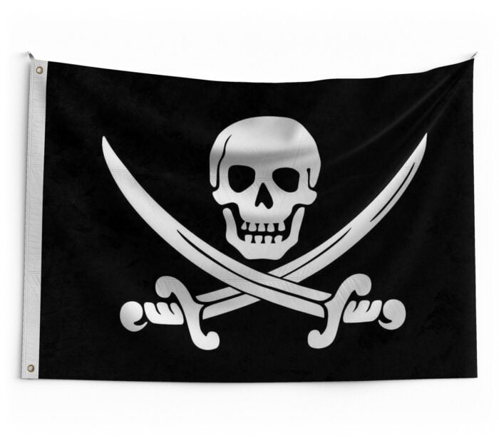 Piratenflagge Schwert