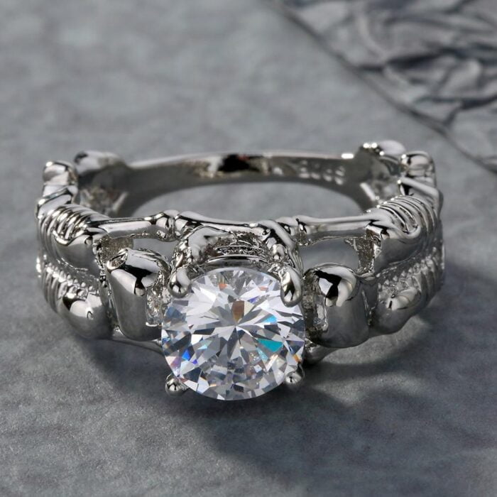 Diamant-skelett-ring (stahl)