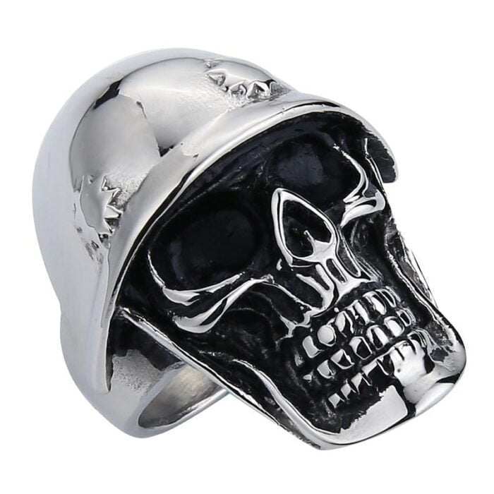 Totenkopf-helm-ring (stahl)