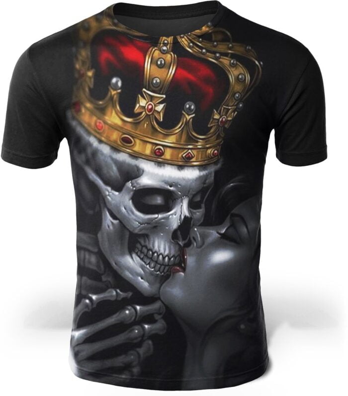 T-shirt Totenkopf Krone